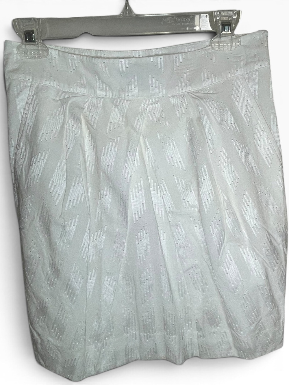 The Limited Winter White Jacquard Clean A-Line Mini Skirt Office Career Wear XS